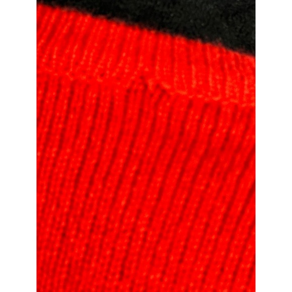 Elegant red 100% CASHMERE SAKS FITH AVENUE Women's sweater - Picture 3 of 4